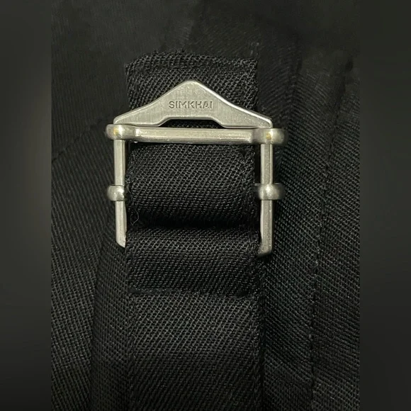 SIMKHAI Leroy Relaxed Straight Fit Pleated Pants Size 34 Black